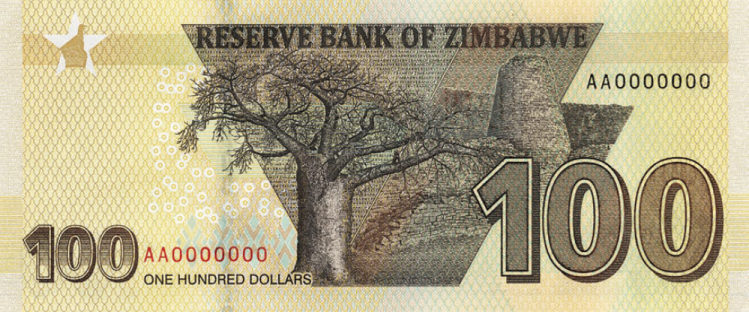 PN106 Zimbabwe - 100 Dollars Year 2020 (2022)